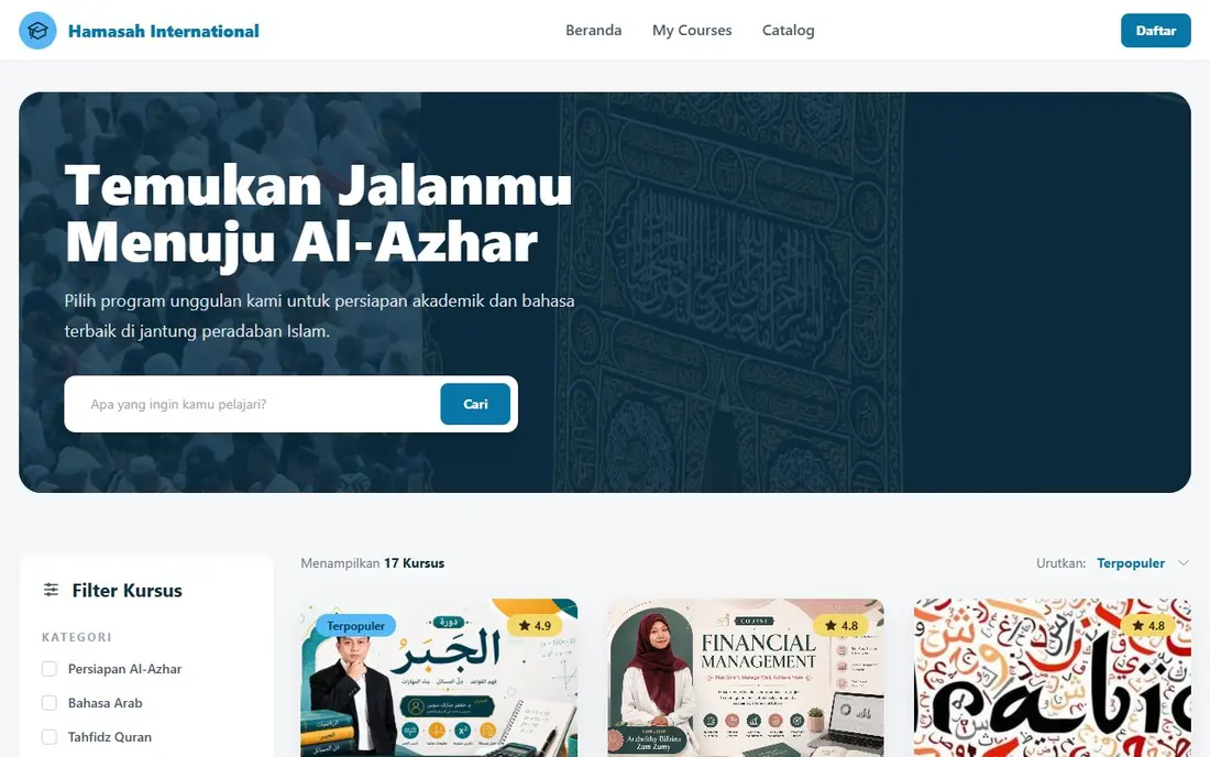Contoh LMS Hamasah International