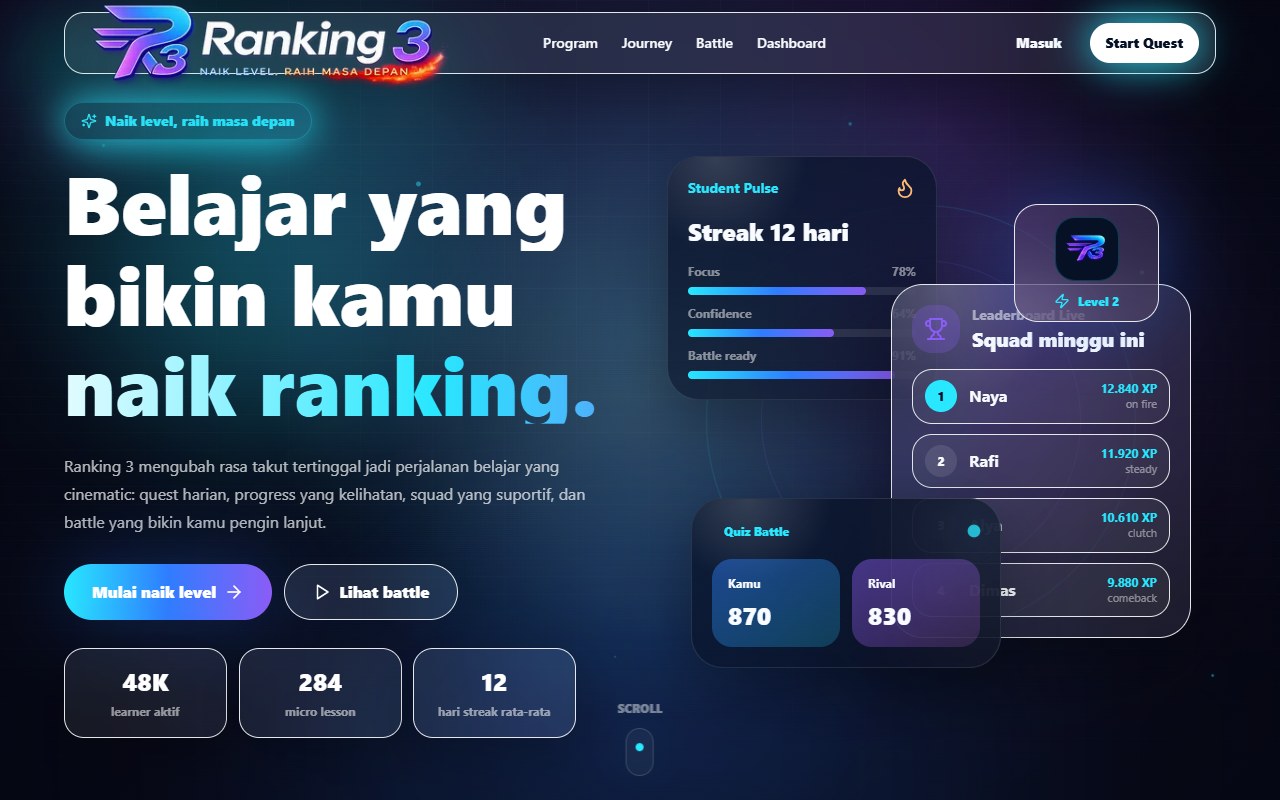 Ranking 3 Learning Platform